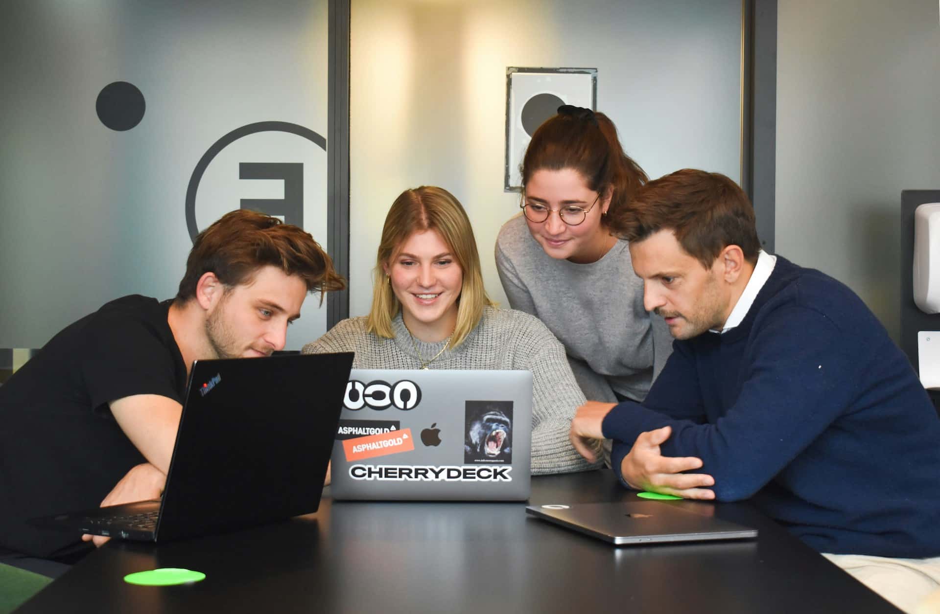 Agency team coordinating on a client project