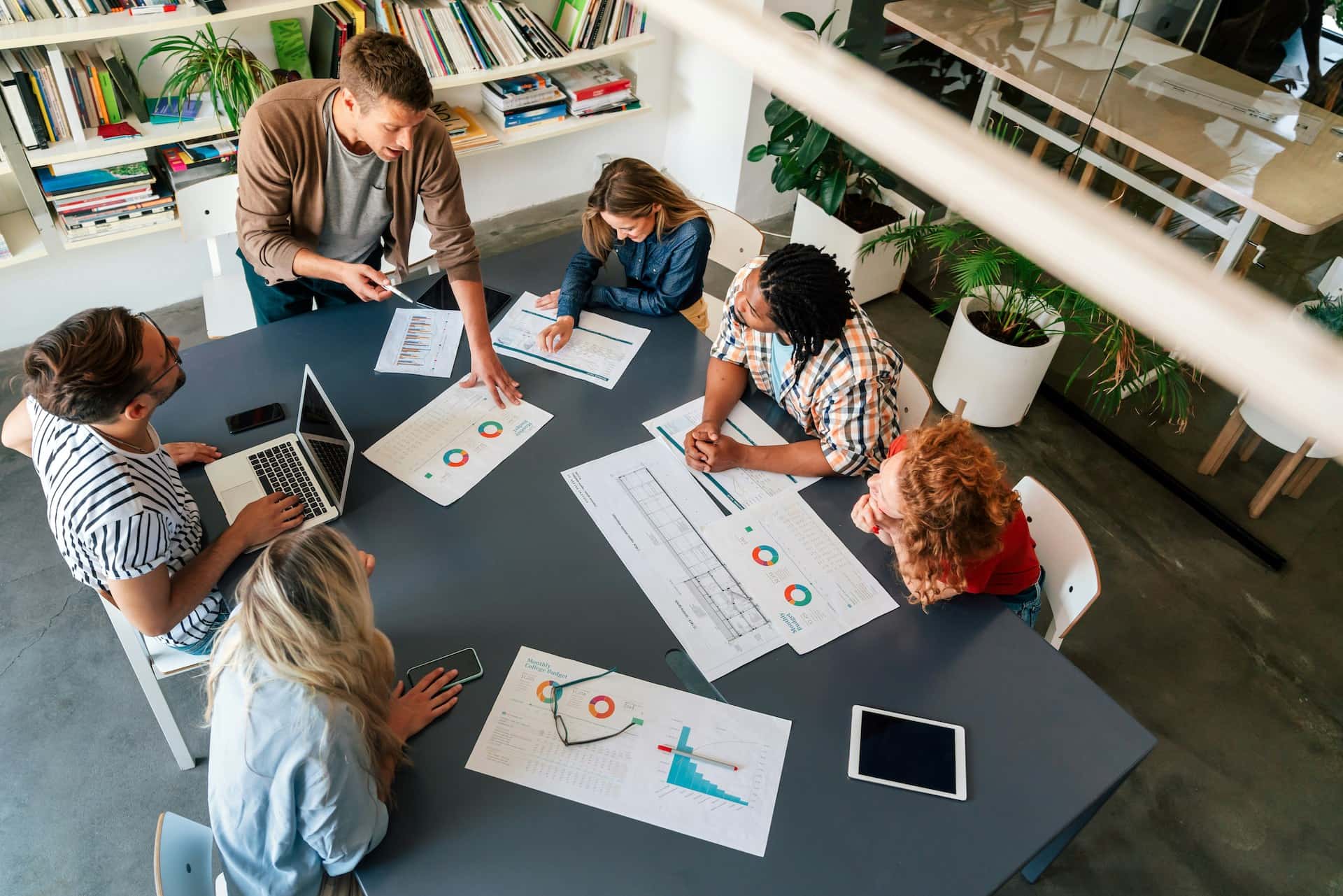 Marketing team aligns on content production together